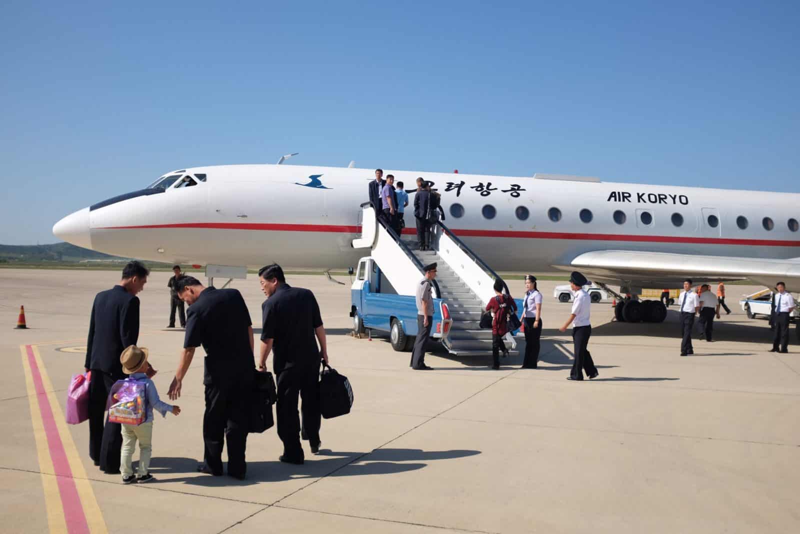 Departure with Air Koryo, airline of North Korea.
