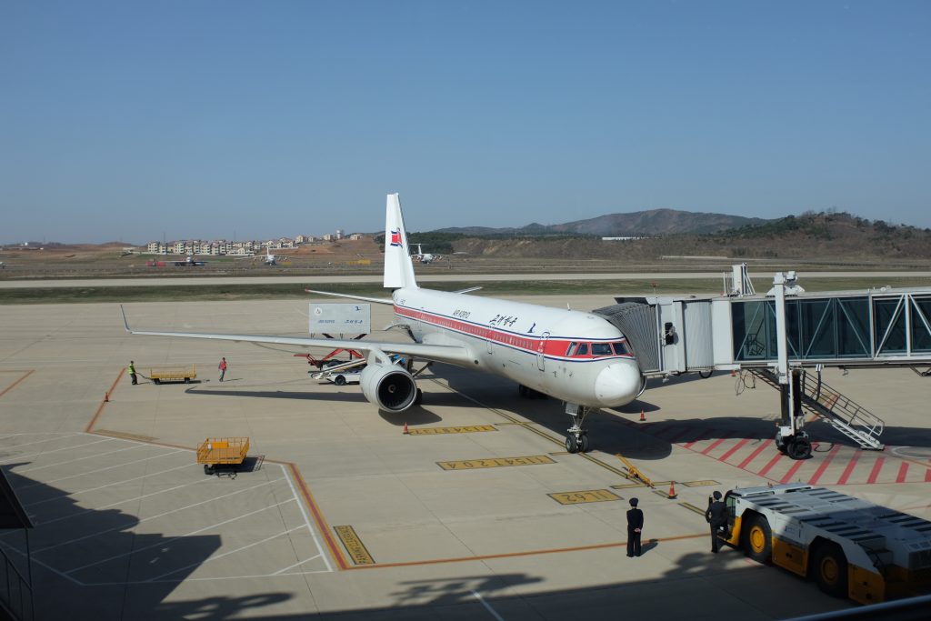 Air Koryo TU-204 about to depart from Pyongyang, North Korea