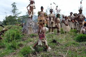 Papuan kids at the Mount Hagen festival