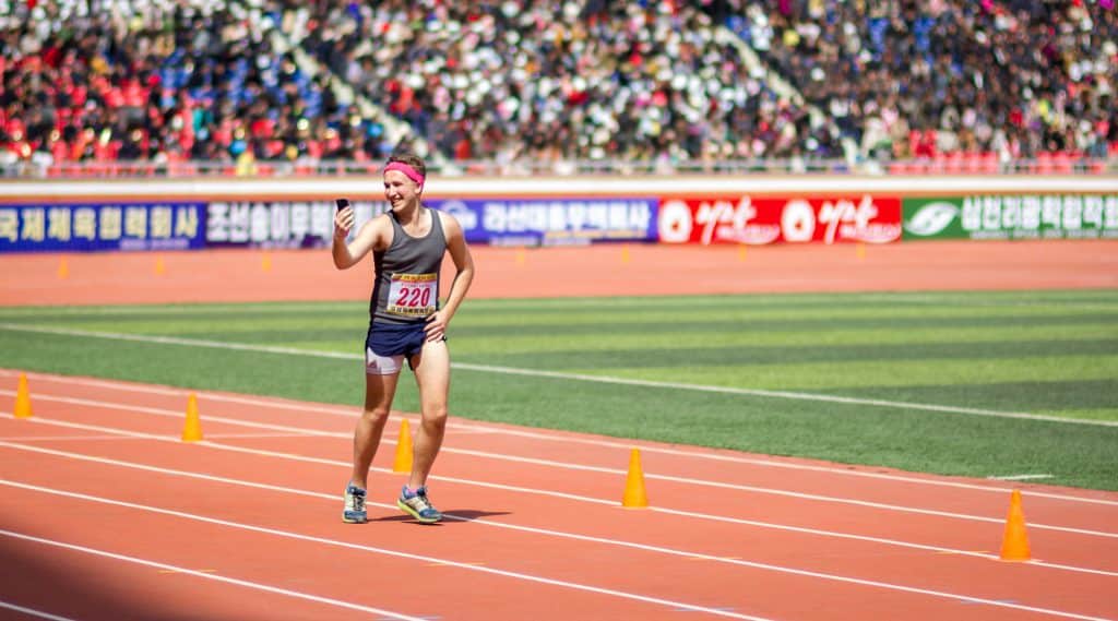 Foreigner finishes the Pyongyang Marathon in North Korea