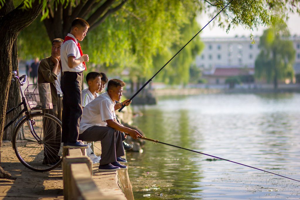 fishing in Sariwon, North Korea
