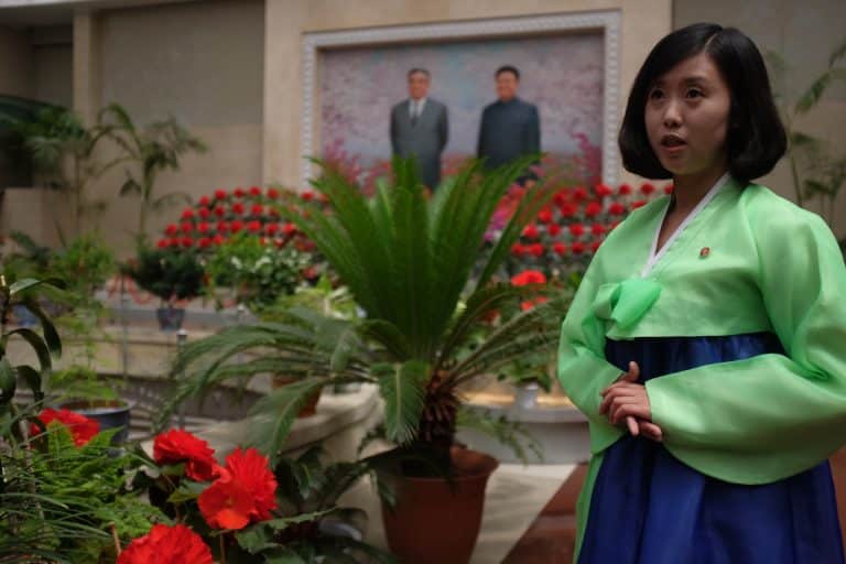 Kim jong ilia flower show in Pyongyang.