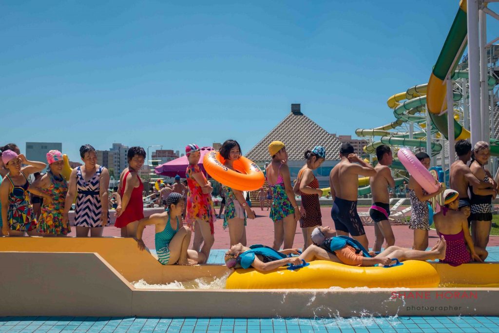 Water park ride in North Korea