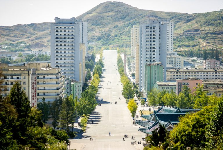 Kaesong street, North Korea