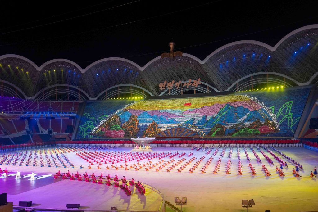 Mass Games at the Rungrado may day stadium in Pyongyang
