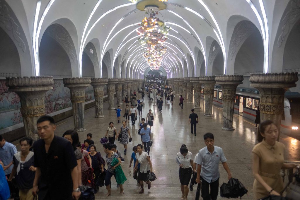 Glory Station, Pyongyang metro. Check it out on the Untouched North Korea tour