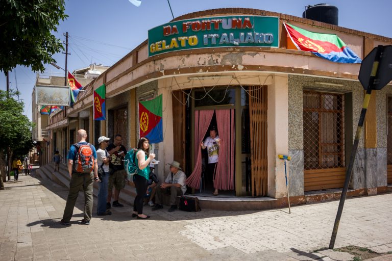 Gelato shop on our Eritrea national day tour