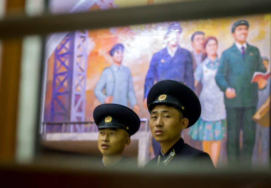 Pyongyang metro conductors