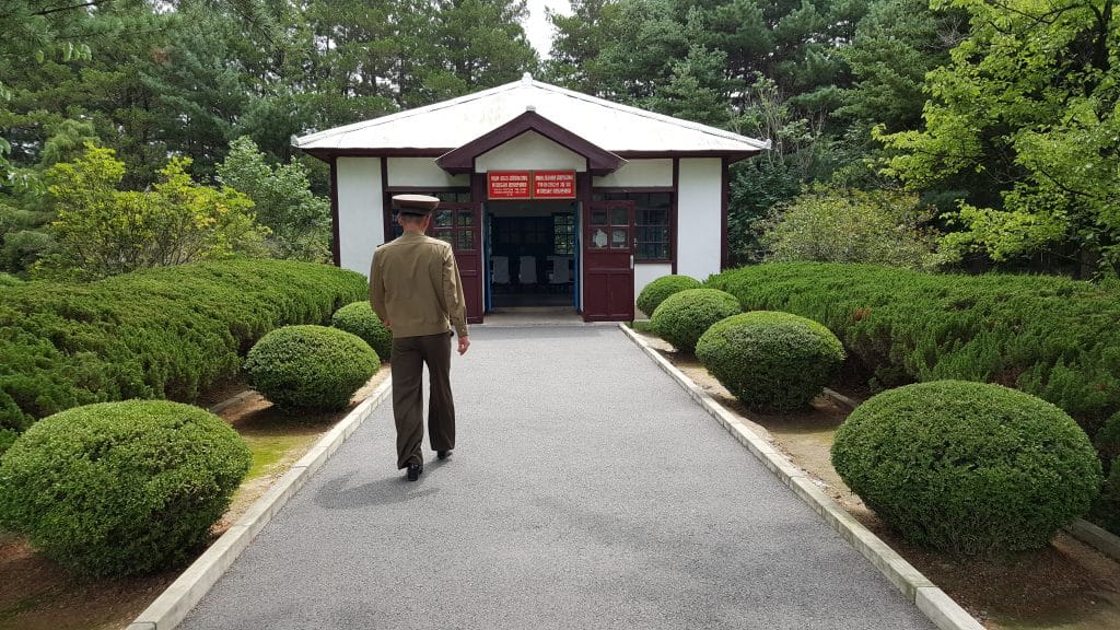 North Korean army guide at the DMZ