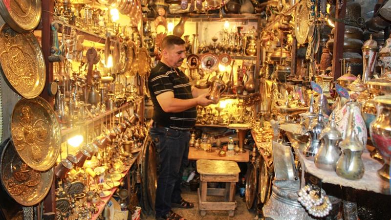 Baghdad copper market. One of the city's top tourist attractions
