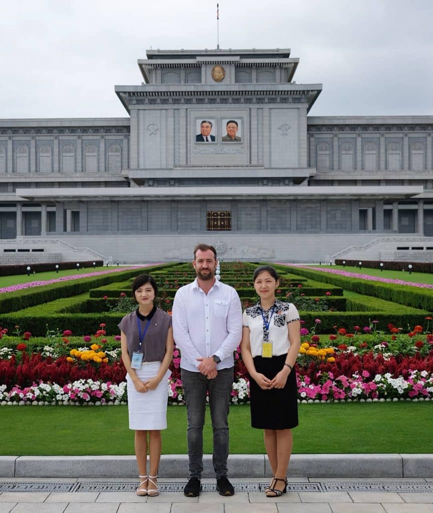 North Korean tour guides at the Kumsusan Palace of the Sun