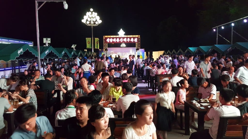 Beer festival in Pyongyang, North Korea