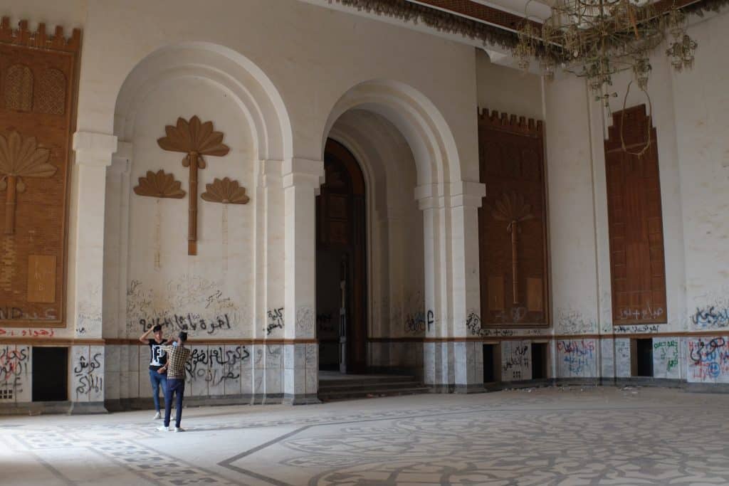 Inner room of Saddam's Babylon palace, on our southern Iraq tour