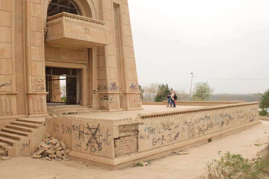 Outer corner of the Saddam Hussein palace in babylon. See it on our southern Iraq tour