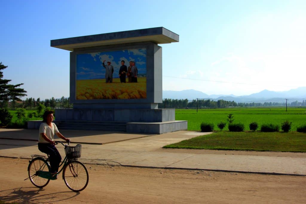 On a north korean farm. Seen on our agriculture in North Korea tour